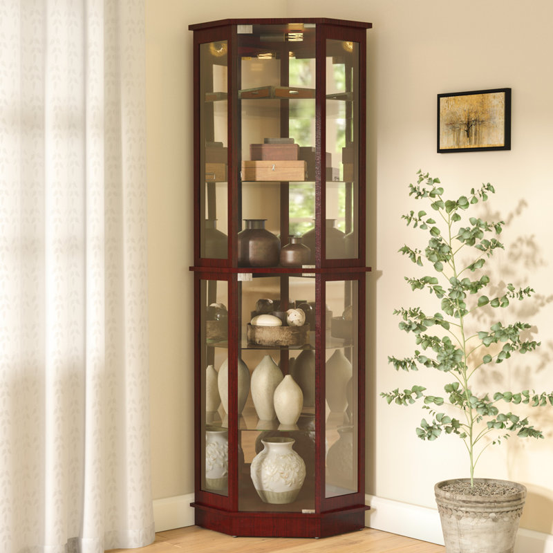Glass Curio With Lights Curio Corner Ethan Allen